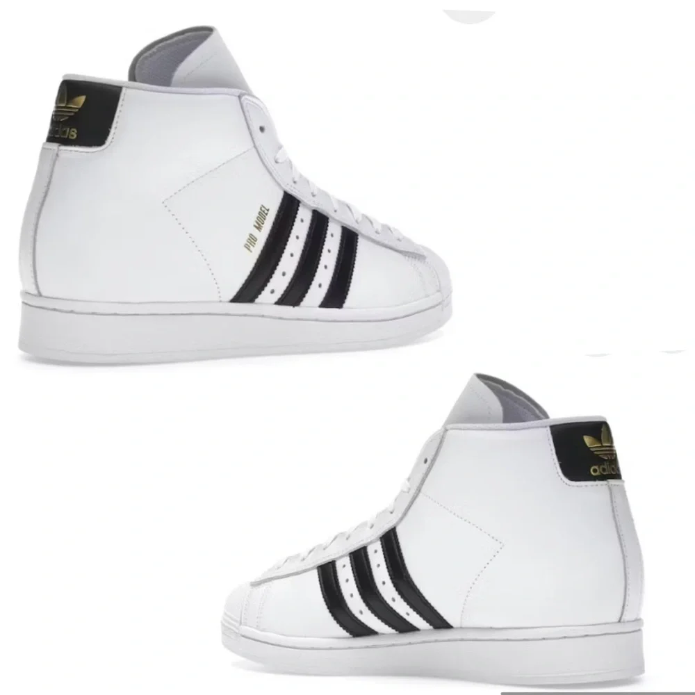 Adidas Pro Model ADV Mid Men’s Sz 9‎ Classic White/Black Basketball Shoe